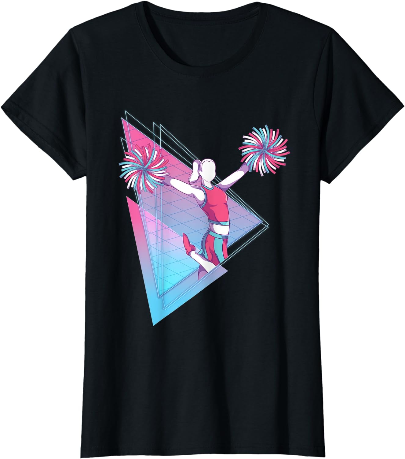 90s Art Cheer Practice Cheerleading Vaporwave Cheerleader T-Shirt ...