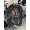 thumbnail image 1 of 90s Babe Graphic Vintage Oversized Washed High Street Grunge Y2k Short Sleeve Crewneck Cotton Unisex Men's Women's Tee Shirt, 1 of 5