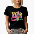 thumbnail image 1 of 90s Babe with Diamond Ring, Retro Millennial Art Merch Gift, Black T-Shirt, Large, 1 of 5