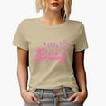 thumbnail image 1 of 90s Baby with Star, Girly Art, Millennial Merch Gift, Tan T-Shirt, Large, 1 of 5