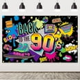 thumbnail image 1 of 90s Background Decoration Back To The 90s Radio Skateboard Graffiti Retro Fashion Birthday Party Background Photography Props 1.5 * 1m, 1 of 3