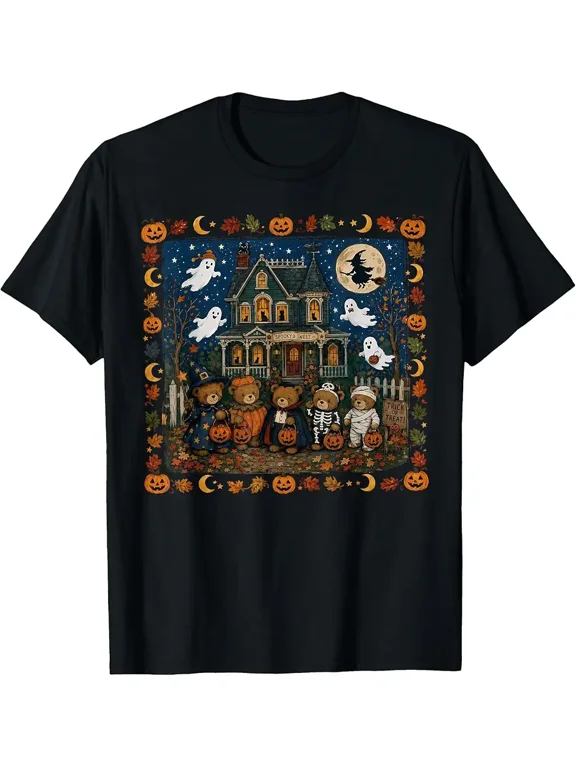 90s Bears Halloween Trick Or Treat Fall Season Boys Girls T-Shirt