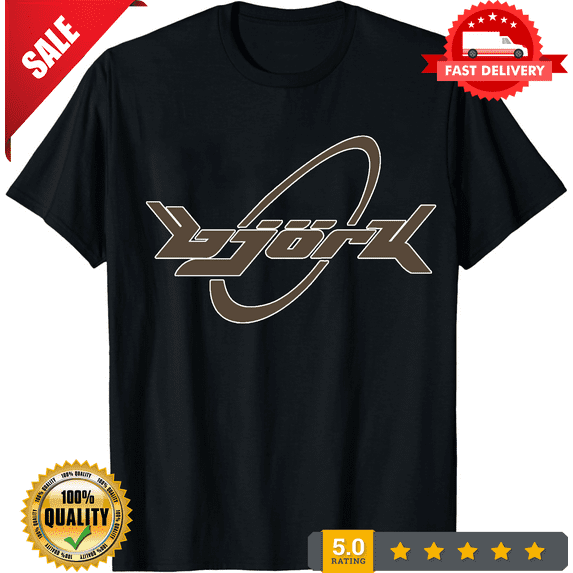 90s Bjork Debut Logo Black Short Sleeve Cotton T-shirt Unisex, LIMITED EDITION-TH64560