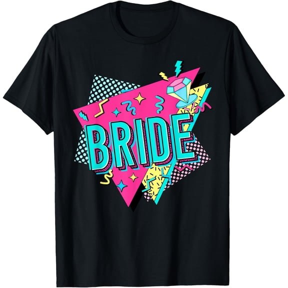 90s Bride Retro Bride of The 90s Bachelorette Party T-Shirt tee