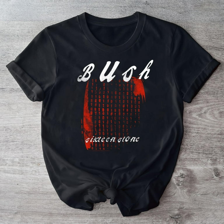 bush tシャツ 90s 90s Bush Sixteen Stone T-Shirt, 90s Grunge Rock Band Concert