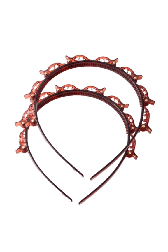 90s Butterfly Clip Headband,Fashion Makeup Non Slip Toothed Headbands,Cute Plastic Black Hairstyle Hairpin,Trend Brown Pin Band for Women Girl,Curly Hair Bands for Washing Face (brown, One Size)