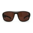 thumbnail image 1 of 90s Classic Wrap Biker Style Driving HD Lens Plastic Sunglasses Tan, 1 of 5