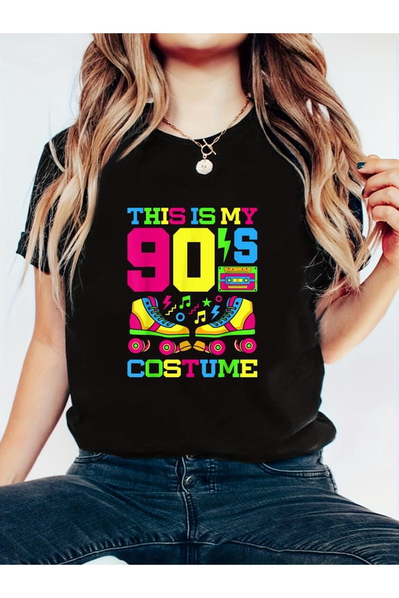 90s Costume 1990s Theme Party Nineties Styles Fashion Outfit T-Shirt