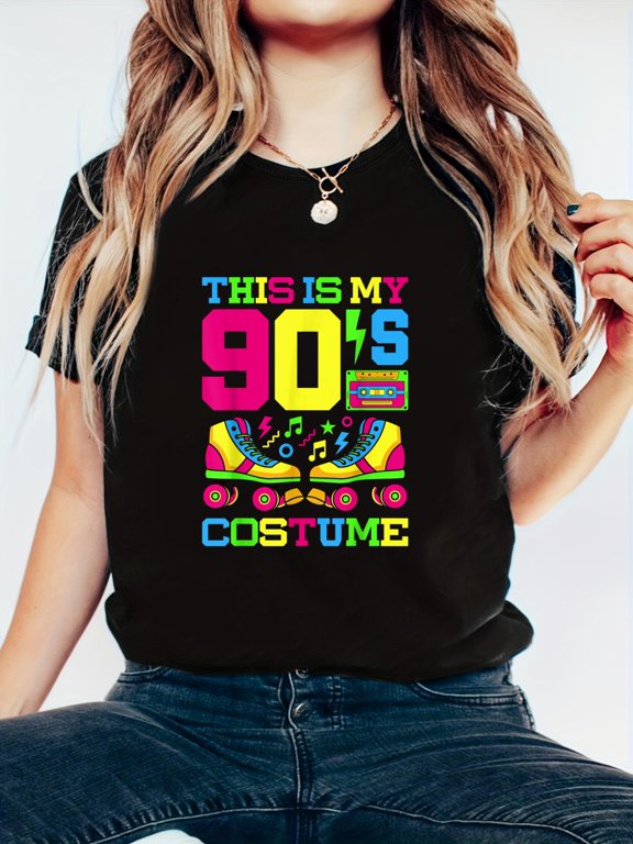 90s Costume 1990s Theme Party Nineties Styles Fashion Outfit T-Shirt