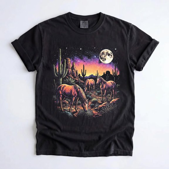 90s Country Wildlife T-Shirt, Vintage Wild Horse Graphic Tee, Desert Nature Shirt, Retro Unisex Outdoor Gift