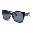 thumbnail image 1 of 90s Designer Oversize Cat Eye Fashion Chic Sunglasses All Black, 1 of 4