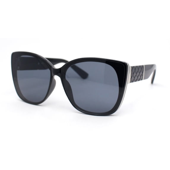 90s Designer Oversize Cat Eye Fashion Chic Sunglasses All Black