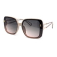 thumbnail image 1 of 90s Diva Womens Rectangle Butterfly Plastic Designer Sunglasses Beige - Brown Smoke, 1 of 4
