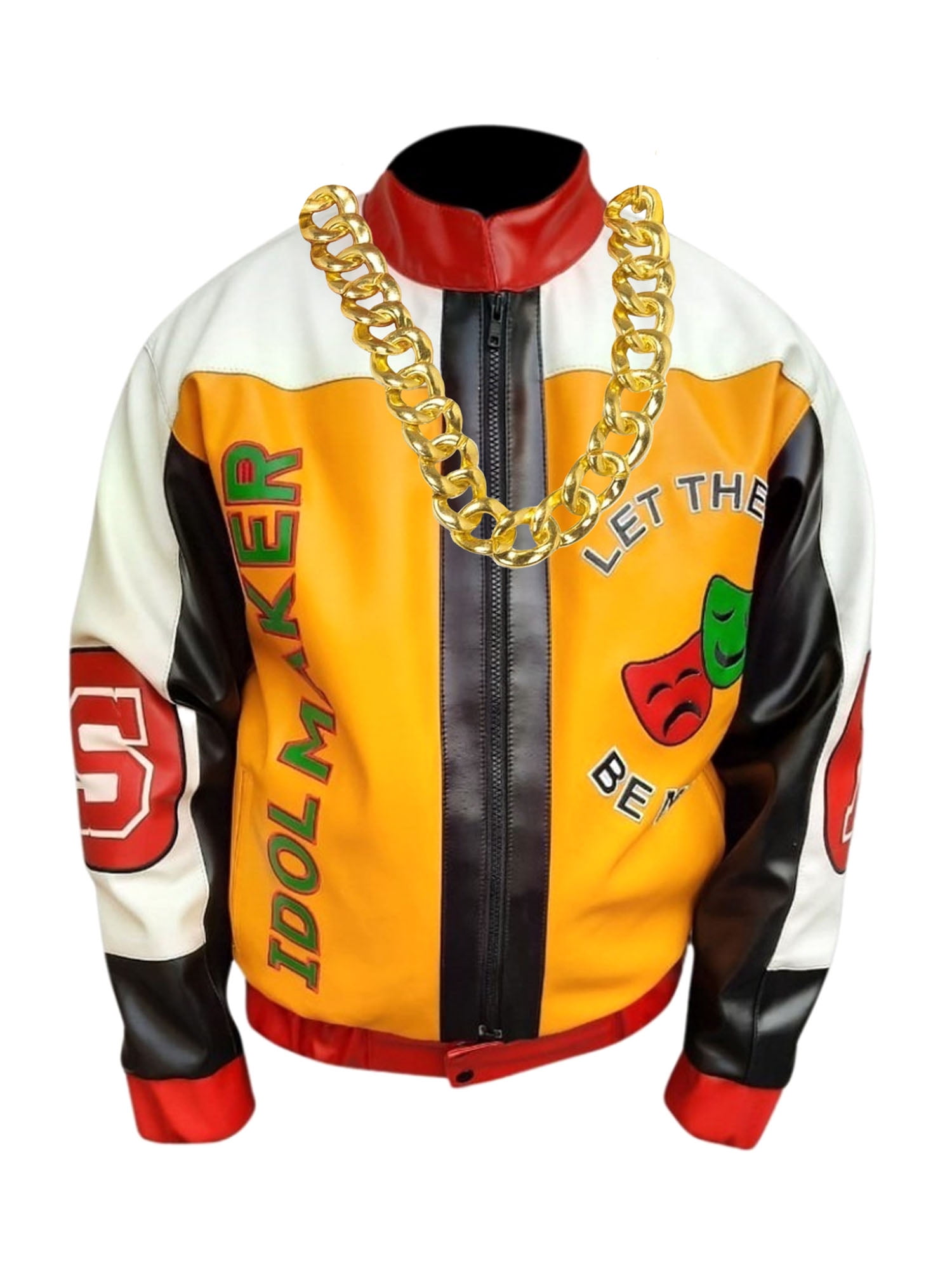 90s Female Rapper Adult Costume Jacket Necklace Salt N Pepa Gold Chain 90s-female-rapper-adult-costume-jacket-necklace-salt-n-pepa-gold-chain
