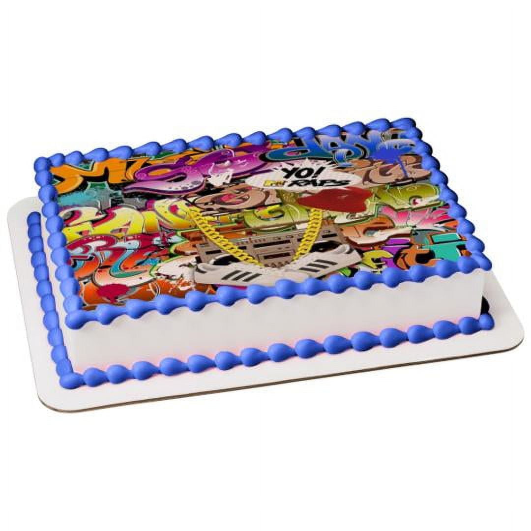 Graffiti wall art edible cake topper decoration – Bakers World