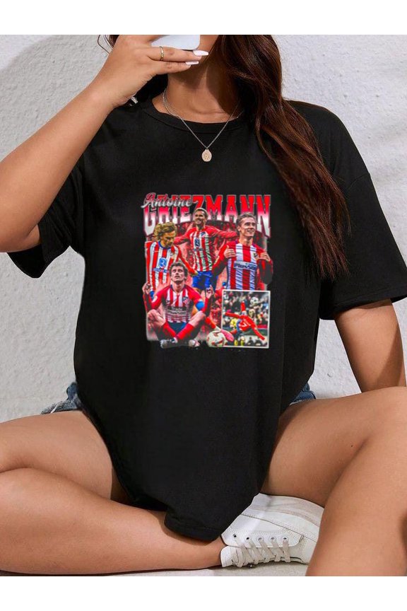 90s Graphic Antoine Griezmann Atletico Madrid Football Fan Tee T-Shirt Unisex, for men & women, up to size 5XL