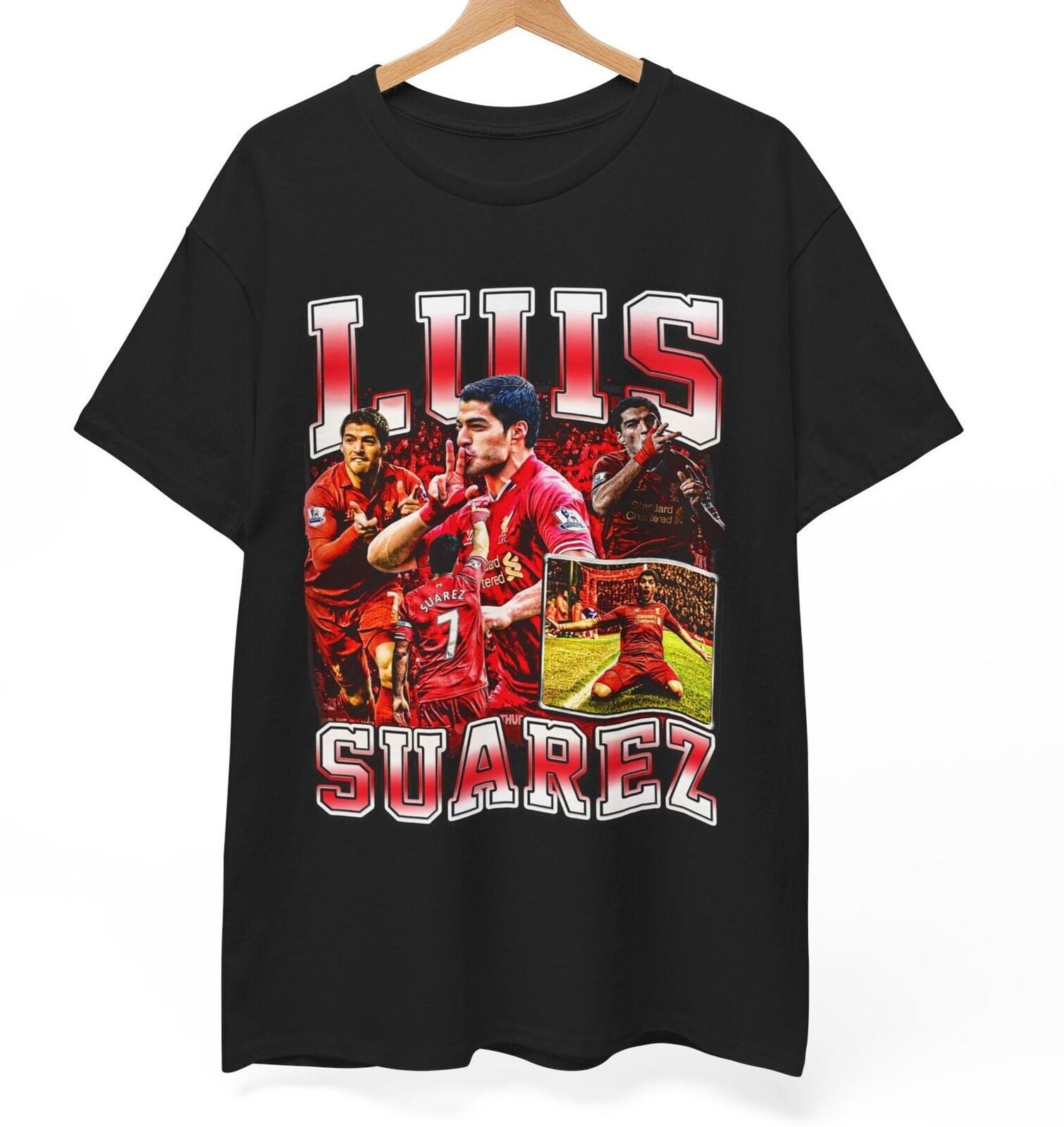 90s Graphic Luis Suarez TShirt, Liverpool Tee, Soccer TShirt