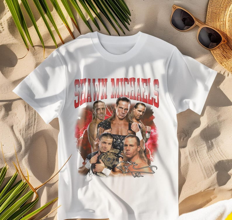 90s Graphic Shawn Michaels T-Shirt, Shawn Michaels Shirt, Wrestling ...