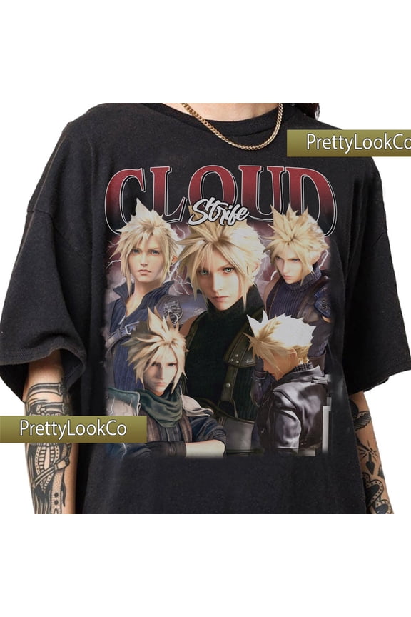 90s Graphic Style Cloud Strike FF7 T-shirt FPS Strike Game Gifts For Man and Women Unisex
