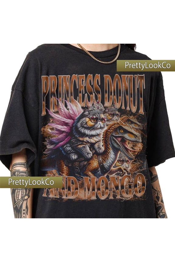 90s Graphic Style Princess Donut and Mongo T-shirt Dungeon Crawler Carl Gifts For Man and