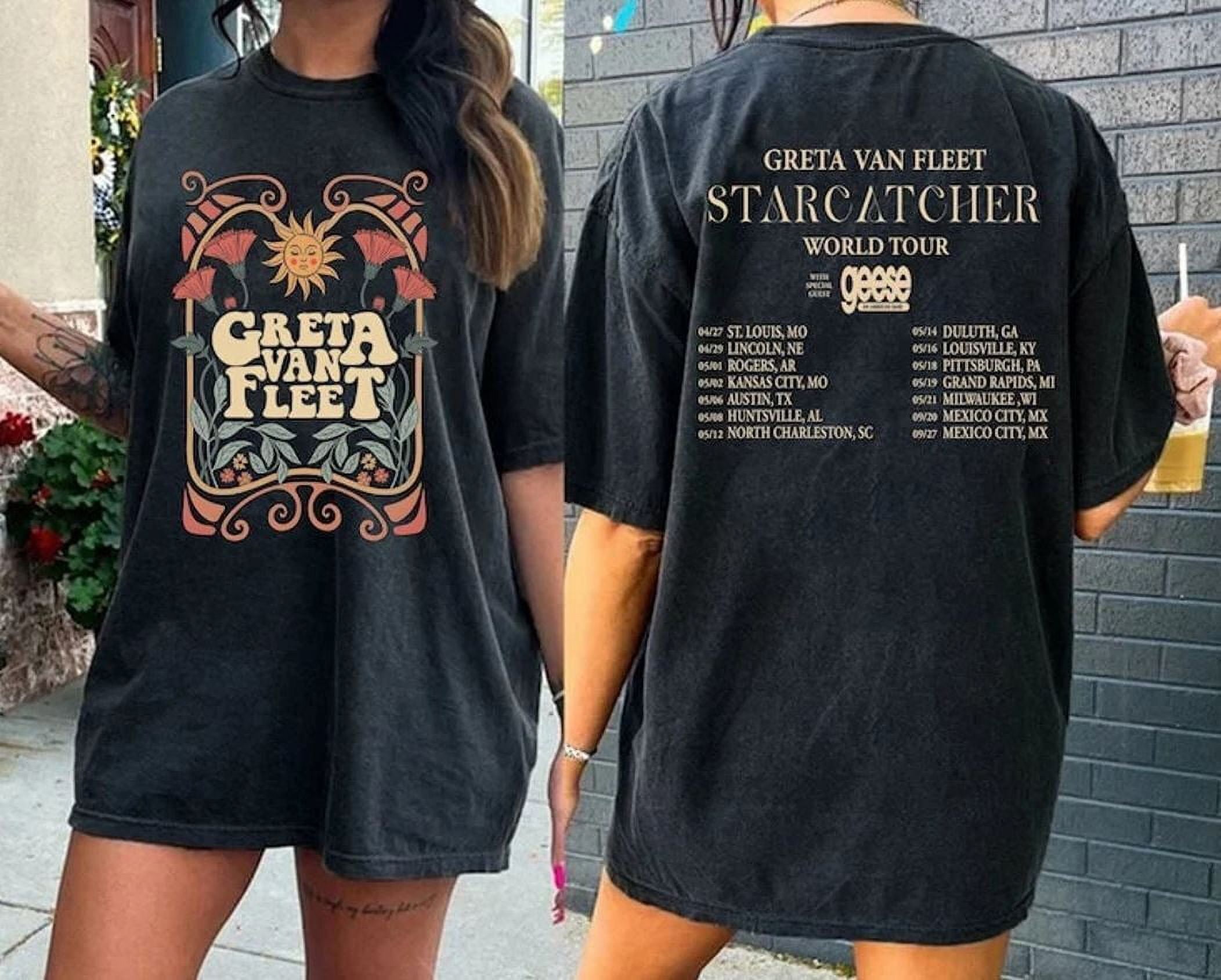 90s Greta Van Fleet Band Shirt, Greta Van Fleet World Tour 2024 Merch