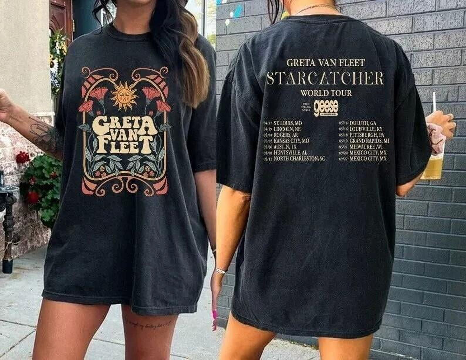 90s Greta Van Fleet Band Shirt Greta Van Fleet World Tour 2024 World