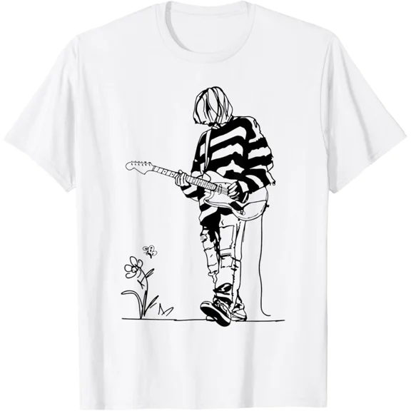 90s Grunge Legend Sketch Alternative Rock Guitarist Vocalist T-Shirt