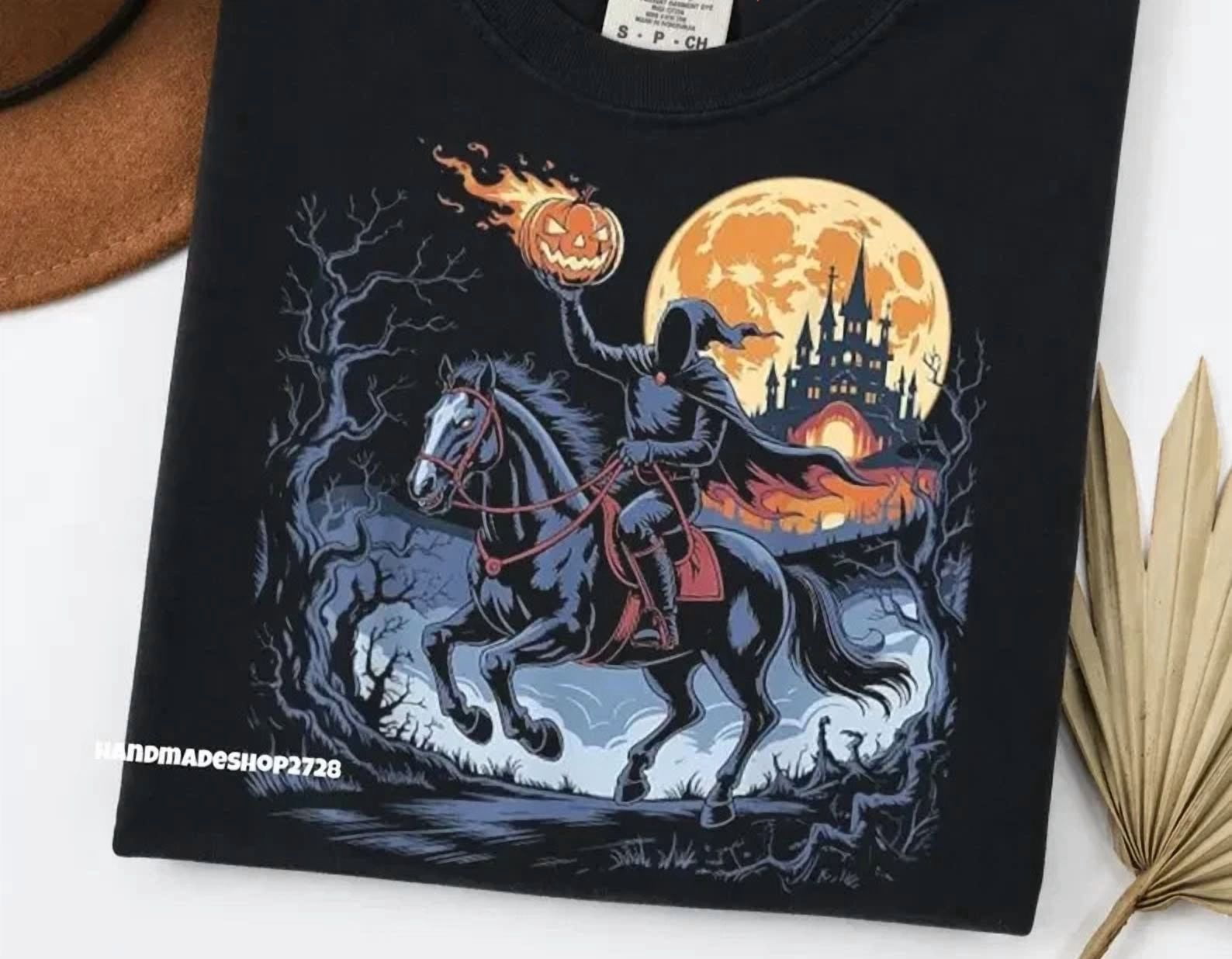 90s Headless Horseman Halloween Horror Pumpkin Shirt, Unisex Funny ...