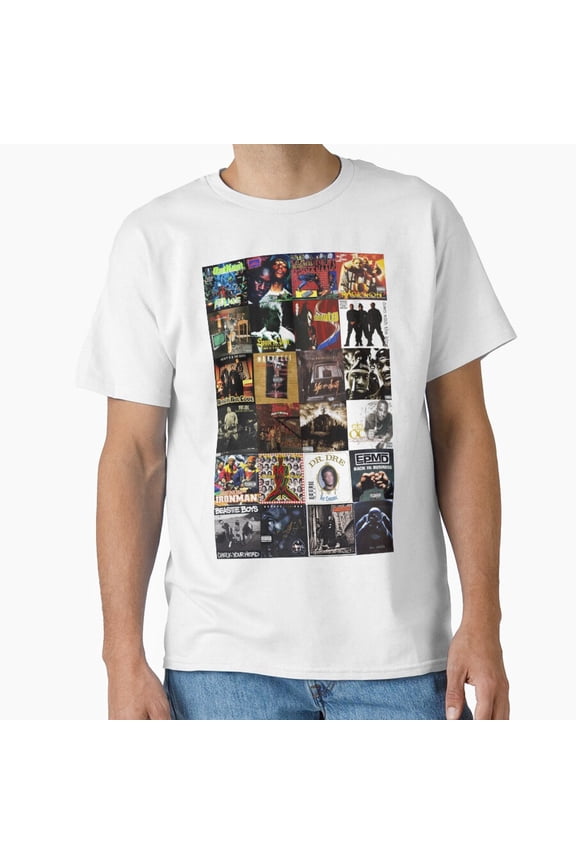 90s Hip Hop Classics Part 2 Golden Age Rapper Group Photo Grid T-Shirt