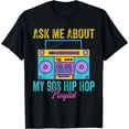 thumbnail image 1 of 90s Hip Hop Clothing Rap Music Nostalgia Old School Gangster T-Shirt Black Small, 1 of 4
