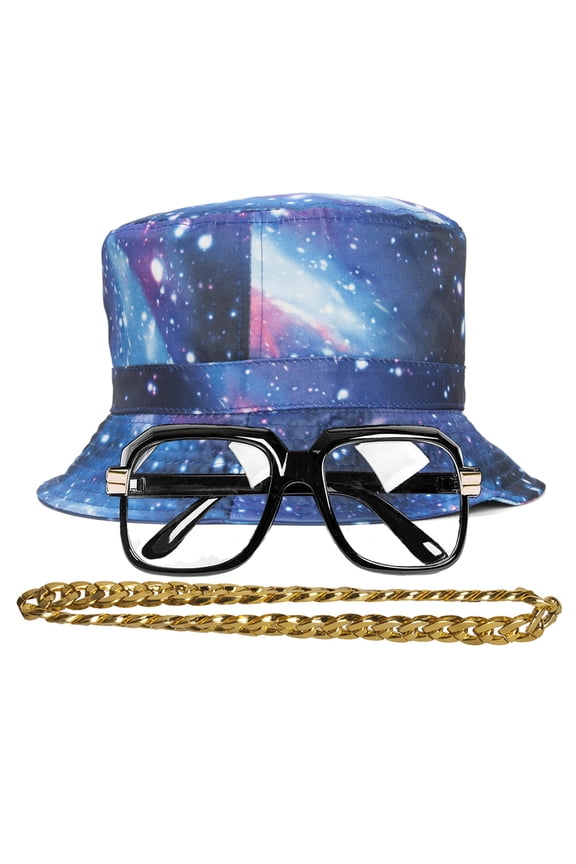 90s Hip-Hop Gold Chain Kit - Blue Galaxy - Large/X-Large