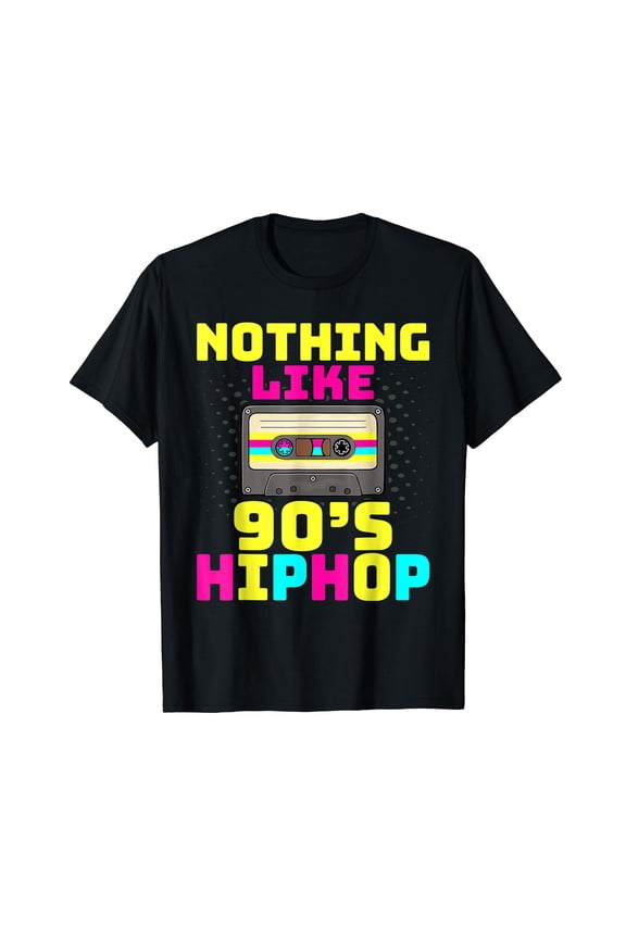 90s Hip Hop Rap Music Nostalgia Old School Clothing Gangster Black T-Shirt