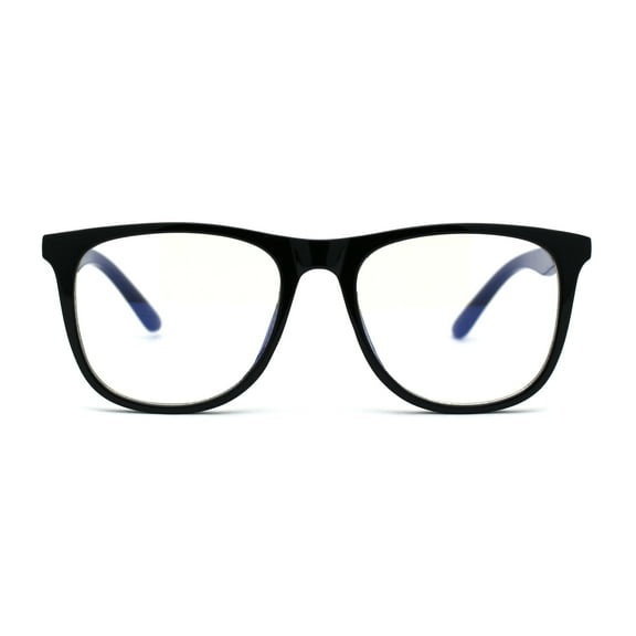 90s Hipster Plastic Thin Horn Rim Blue Light Flitering Computer Glasses Black