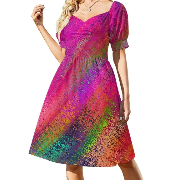 90s Inspired Abstract Sleeveless Dress women's evening dress 2024 women long dresses