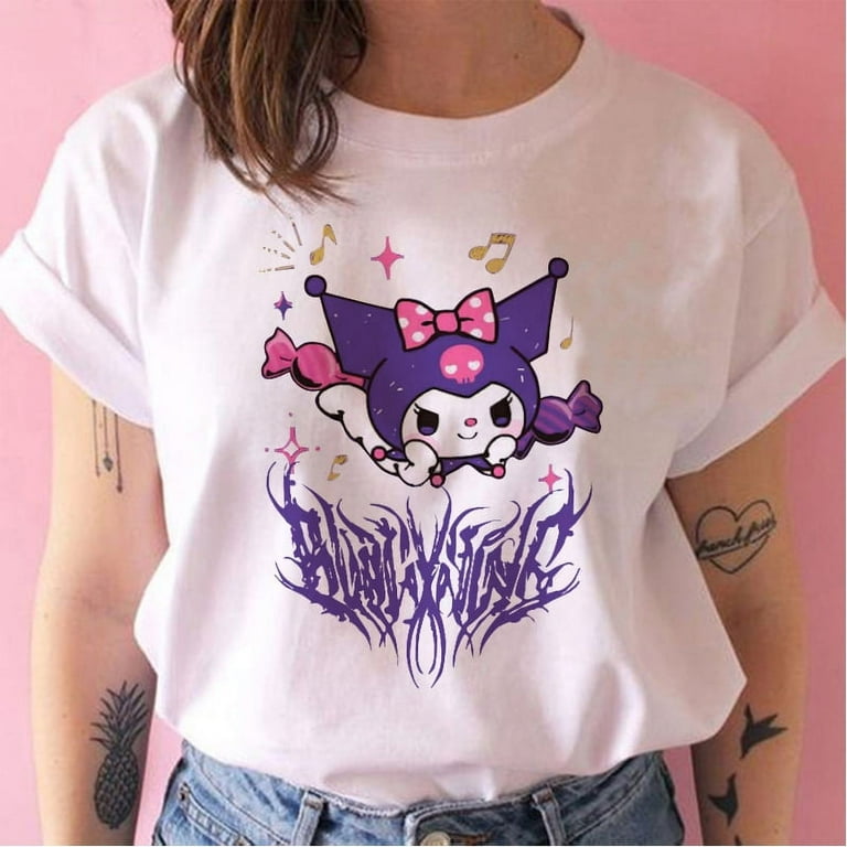 90s Kawaii Kuromi Top Tee Funny Cartoon T Shirt Kuromi Women 90s Kawaii Kuromi Top Tee Funny Cartoon T Shirt Kuromi Women