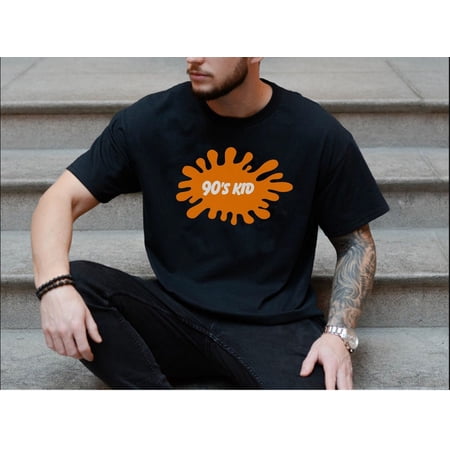 90s Kid Funny Tee, Nickelodeon Orange Plat Graphic, Funny Millennial Gift