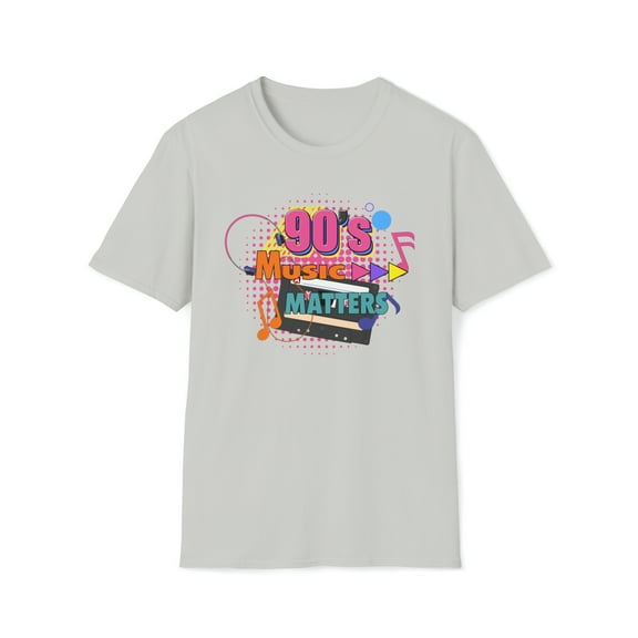 90s Music Lover, Gildan Unisex Softstyle T-Shirt, Retro Graphic Tee, S-3XL