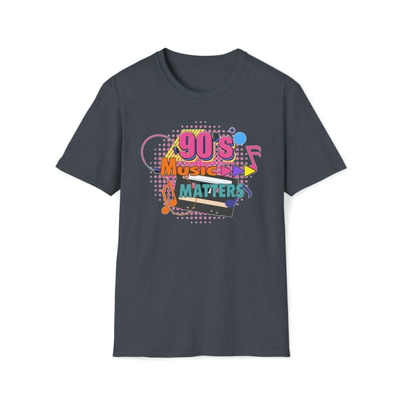 90s Music Lover, Gildan Unisex Softstyle T-Shirt, Retro Graphic Tee, S-3XL