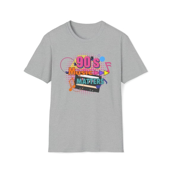 90s Music Lover, Gildan Unisex Softstyle T-Shirt, Retro Graphic Tee, S-3XL