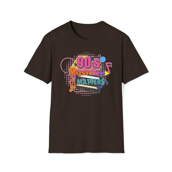 90s Music Lover, Gildan Unisex Softstyle T-Shirt, Retro Graphic Tee, S-3XL