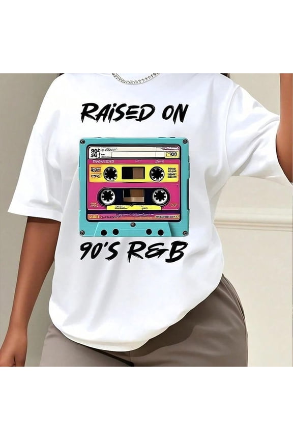90s Music T-Shirts, R&B Style Women's Casual, Women's Casual Shirts, Women's T-Shirts, Women's Fall Clothing, Tops