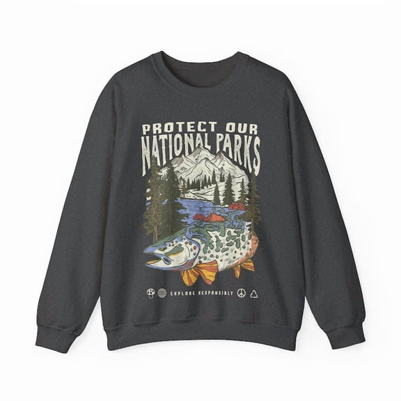 90s National Parks Unisex Sweatshirt Granola Girl Shirt Respect the Local Wildlife Pullover Hiking Camping Clothes Wanderlust Shirt