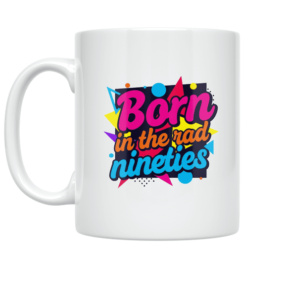 90s Nostalgia Design - 90s Enthusiast - 11 oz Ceramic Coffee Mug