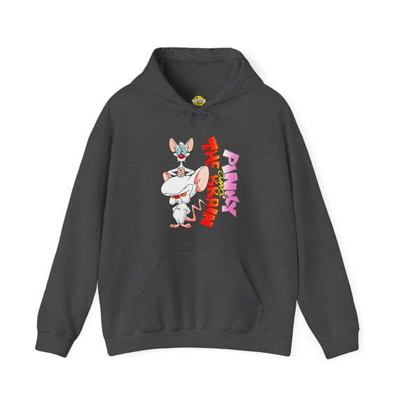 90s Nostalgia Retro Cartoon Hoodie, Pinky and the Brain Hooded Sweatshirt