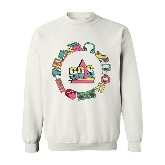 90s Objects Sweatshirt Women -Image by Shutterstock, Female x-Large