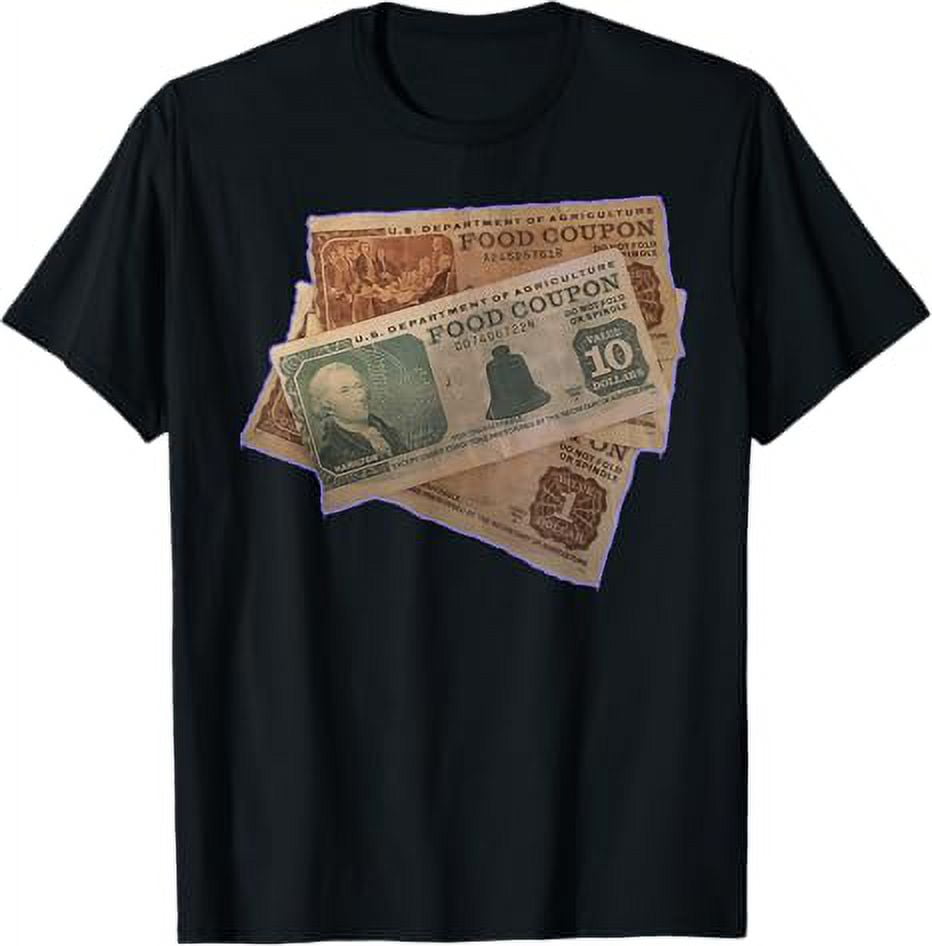 90s RETRO FUNNY GANGSTER FOOD STAMP FOODSTAMP 80s PARTY TShirt