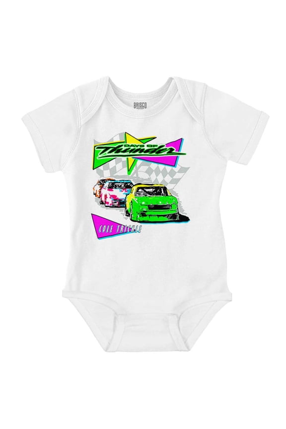 90s Retro Days of Thunder Racecars Bodysuit Jumper Boys Infant Baby Brisco Brands NB