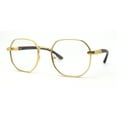 thumbnail image 1 of 90s Retro OG Rapper Luxury Art Deco Rectangle Fashion Glasses Gold Brown, 1 of 4