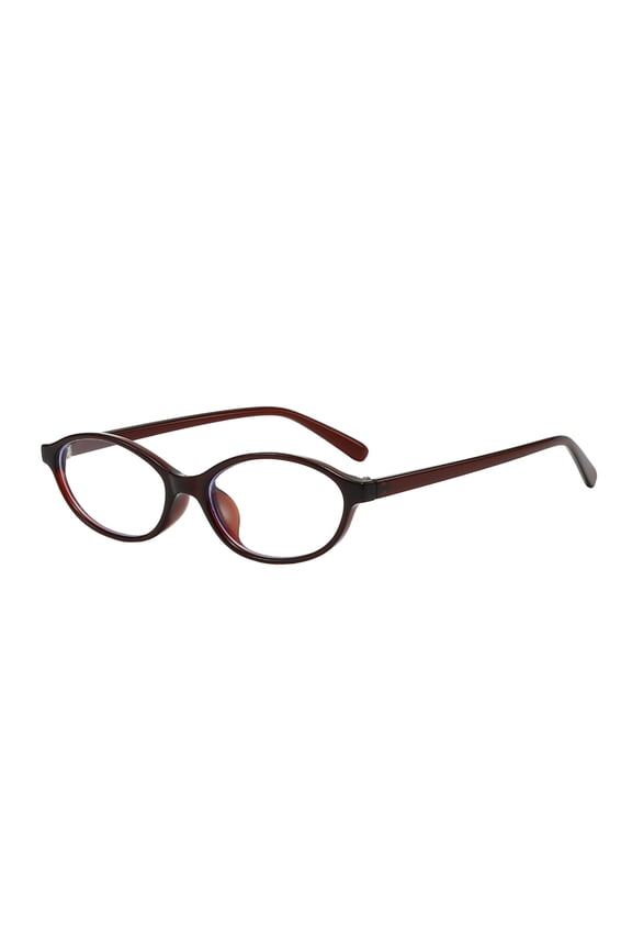 90s Retro Oval Anti Blue Light Glasses Lightweight Fashion Frame Eyewear Suitable for Small Faces Daily Computer Eye Protection Gold