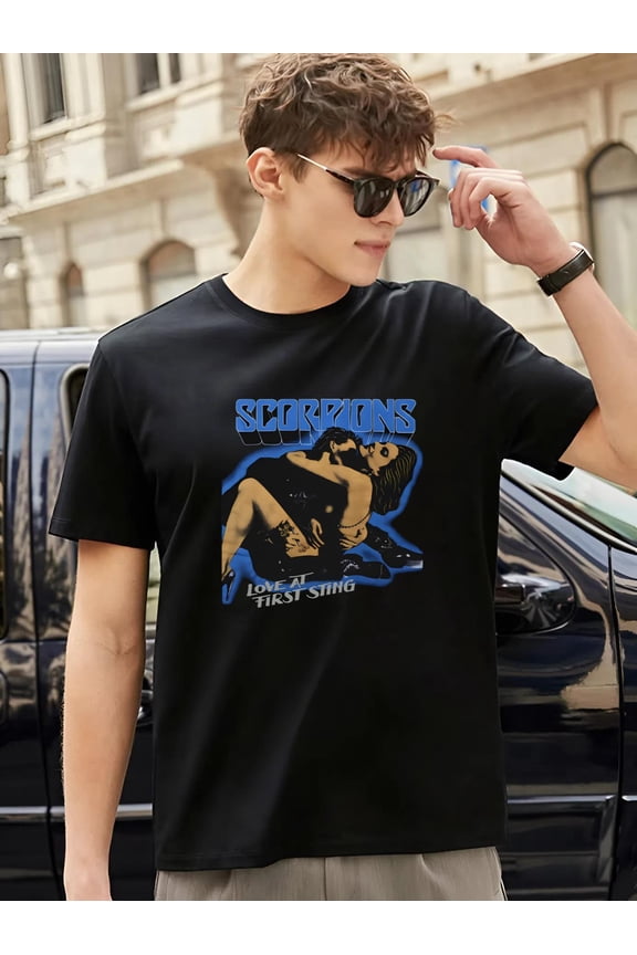 90s Scorpions Love At First Sting Tour Hard Rock Band Merch T-Shirt Unisex, for men & women, up to size 5XL